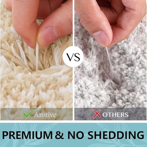 Arotive Microfiber Bathroom Rugs, Shaggy Soft Absorbent Bath Rug, 24x16
