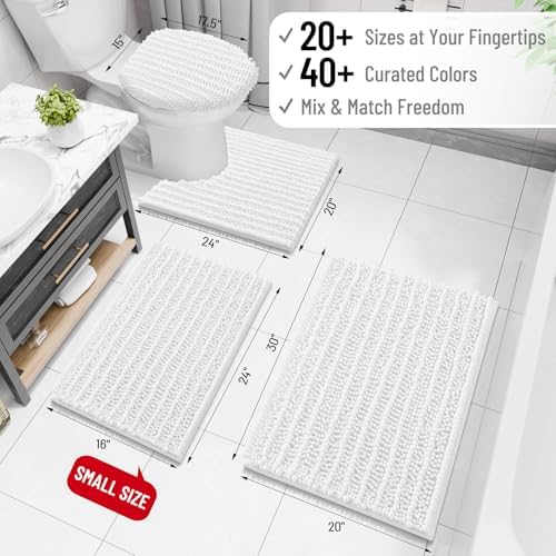 Arotive Bathroom Rugs Mat 59x35, Soft Absorbent Chenille Shaggy Bath Mat