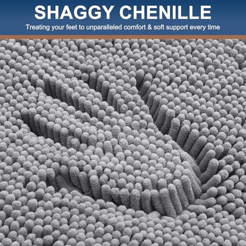 Smiry Bathroom Rugs 70X24, Luxury Chenille Extra Soft Absorbent Bath Mat