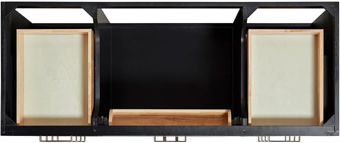 DKB Isabella 54-Inch Black Bathroom Vanity with Sink, 1.5-Inch Carrara White Marble Countertop, 4" Backsplash, Rectangle Sink, Soft-Close Solid Wood Cabinet, Premium Hardware