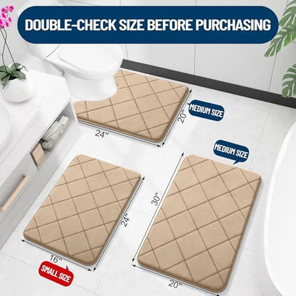OLANLY Memory Foam Bath Mat 44x24, Ultra Soft and Absorbent Bathroom Rugs