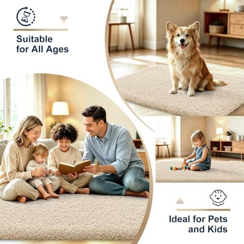 OLANLY Microfiber Bathroom Runner Rugs 59x24, Soft Absorbent Bath Mat, Sand