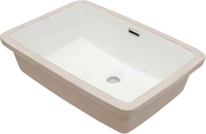 Undermount Bathroom Sink 22''x15'' White Rectangle Bathroom Sink Porcelain Ceramic Sink Vanity Basin Lavatory Sink Vessel Sink