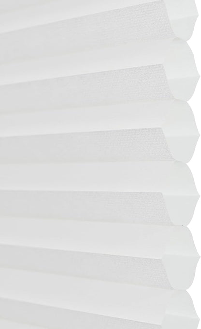 DEZ FURNISHINGS Cordless 1" Light Filtering Top Down Bottom Up Cellular Shade, 52.5"W x 64"H, White