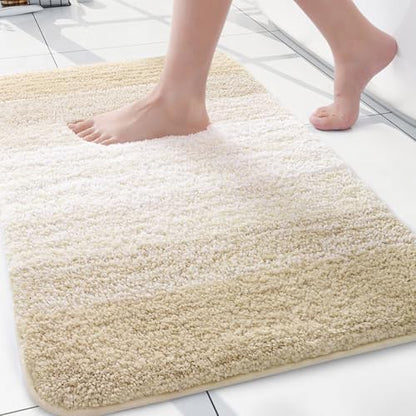 Arotive Microfiber Bathroom Rugs, Shaggy Soft Absorbent Bath Rug, 24x16