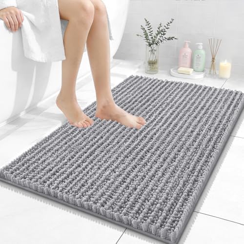 OLANLY Bathroom Rugs 36x24, Thick Soft Absorbent Chenille Bath Rugs