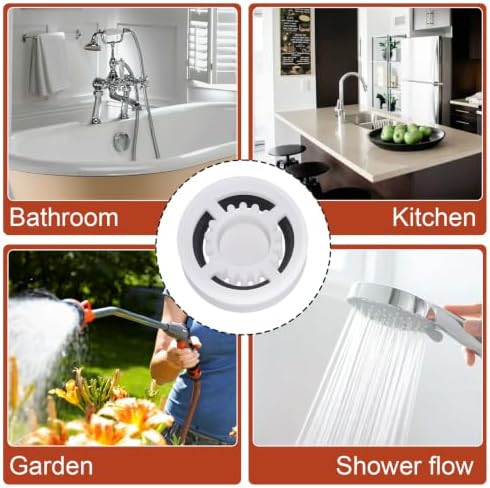 Isslly4Pcs Shower Flow Restrictor, White Water Flow Reducer Control Value