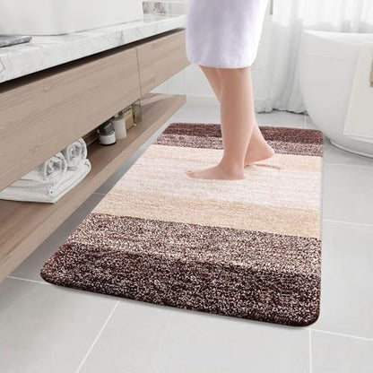 Arotive Microfiber Bathroom Rugs, Shaggy Soft Absorbent Bath Rug, 47x32