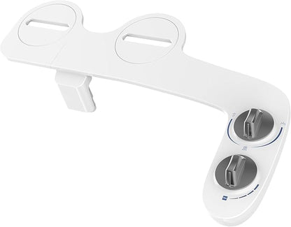 Garvee Bidet Attachment for Toilet – Three-Mode Gunmetal Dial Ceramic Bidet Sprayer, White Body, Cold Water Operation, Personal Hygiene Toilet Attachment for Men, Women, and Seniors