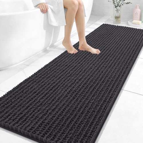 OLANLY Bathroom Runner Rugs 70x24, Thick Soft Absorbent Chenille Bath Rugs