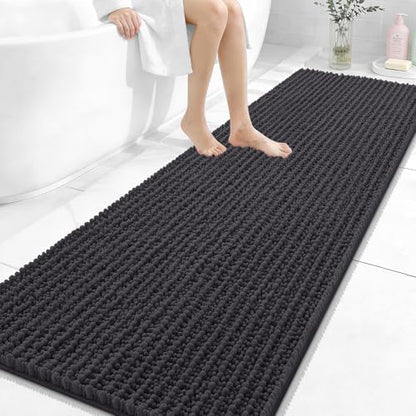 OLANLY Bathroom Runner Rugs 70x24, Thick Soft Absorbent Chenille Bath Rugs