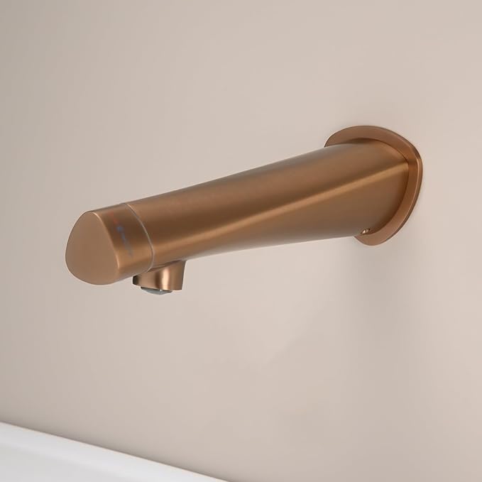 BiaoTeng Concealed Wall Mounted Bathroom Faucet Single Handle Hot and Cold Brass Faucets for Bathroom Sinks Single Hole Brushed Rose Gold