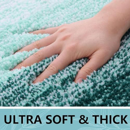 Arotive Microfiber Bathroom Rugs, Shaggy Soft and Absorbent Bath Rug, 24x24