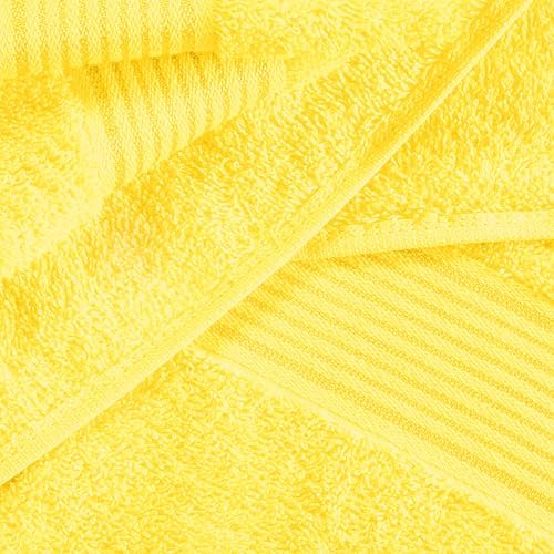 Belizzi Home Cotton 2 Pack Oversized Bath Sheet 35x70, Large Bath Sheet, Ultra Soft, Absorbent, Compact, Eco-Friendly, Recyclable, Quick Drying and Lightweight Towel - Lime Yellow