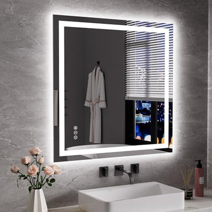 JISOSO LED Bathroom Mirror, Bathroom Vanity Mirror,36"x36"