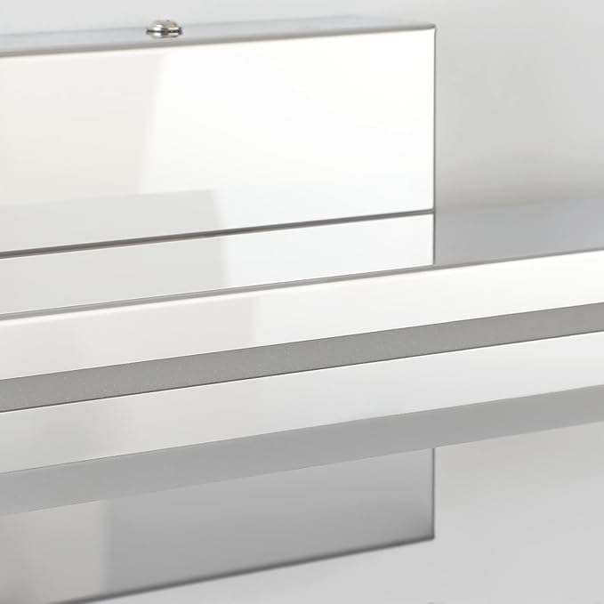 SineRise 40-Inch LED Modern Bathroom Vanity Light Bar, Chrome Modern Acrylic Bathroom Wall Lighting Fixtures Over Mirror (Cool White 6000K)