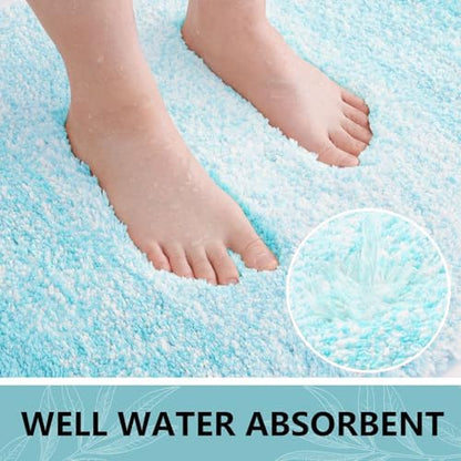 Arotive Microfiber Bathroom Rugs, Shaggy Soft Absorbent Bath Rug, 30x20