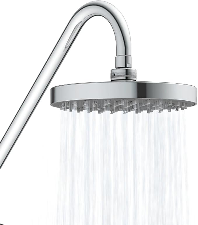 PULSE ShowerSpas Kauai III Polished Chrome Rain Shower Head with Handheld Spray - 2.5 GPM, 8" Showerhead, 5-Function HandShower, Adjustable Slide Bar - Shower Heads with Handheld Spray Combo
