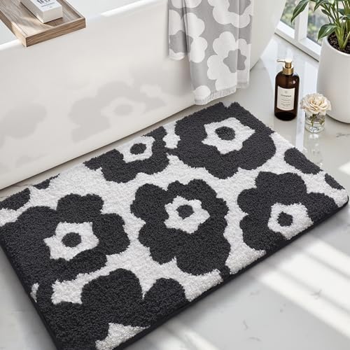 LUMI Bathroom Rug 20x32, Soft Absorbent Microfiber Bath Mat, Non Slip