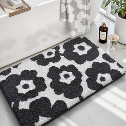 LUMI Bathroom Rug 20x32, Soft Absorbent Microfiber Bath Mat, Non Slip