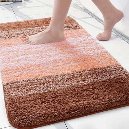Arotive Microfiber Bathroom Rugs, Shaggy Soft Absorbent Bath Rug, 24x16