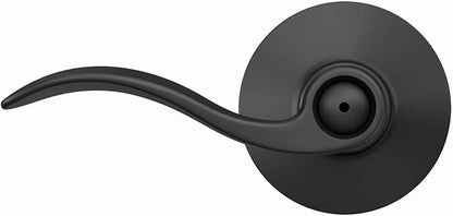 Schlage F40 ACC 622 Accent Door Lever, Bed & Bath Privacy Lock, Matte Black