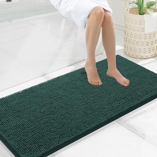 Smiry Bathroom Rugs 47X20, Luxury Chenille Extra Soft Absorbent Bath Mat