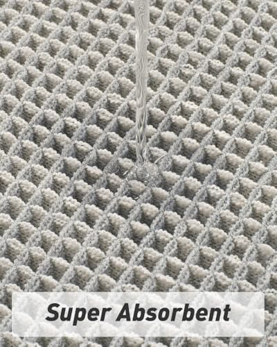 Upgraded Waffle Bath Mat Runner Absorbent Non Slip Bathroom Mat, 2' x 4'