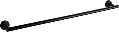 SEIDO 18 Inch Matte Black Towel Bar for Bathroom Wall, One-Piece No-Assembly Kitchen Towel Holder Rod, SUS 304 Stainless Steel Towel Rack Wall Mounted, 16" Hanging Length, Complete Mounting Kit