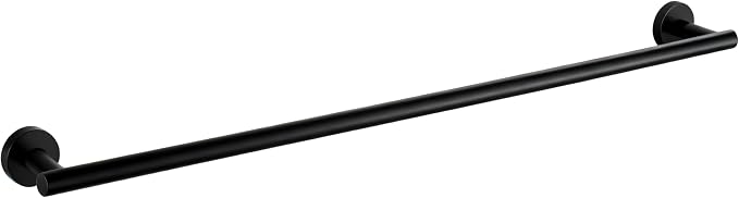 SEIDO 24 Inch Matte Black Towel Bar 2 Pack, Anti-Dropping Thicken 304 Stainless Steel Towel Holder for Bathroom Wall, 22 lb Heavy Duty Towel Rod 21.4" Hanging Length, for Kitchen, Lavatory, Laundry
