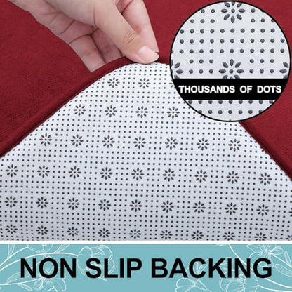 Smiry Memory Foam Bath Mat 24x16, Extra Soft and Absorbent Bathroom Rugs