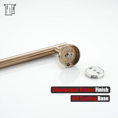 JQK Champagne Bronze Towel Bar, 15 Inch 304 Stainless Steel Thicken 0.8mm Towel Rack Bathroom, Towel Holder Wall Mount, Useable Length 12 Inch, TB110L12-CB