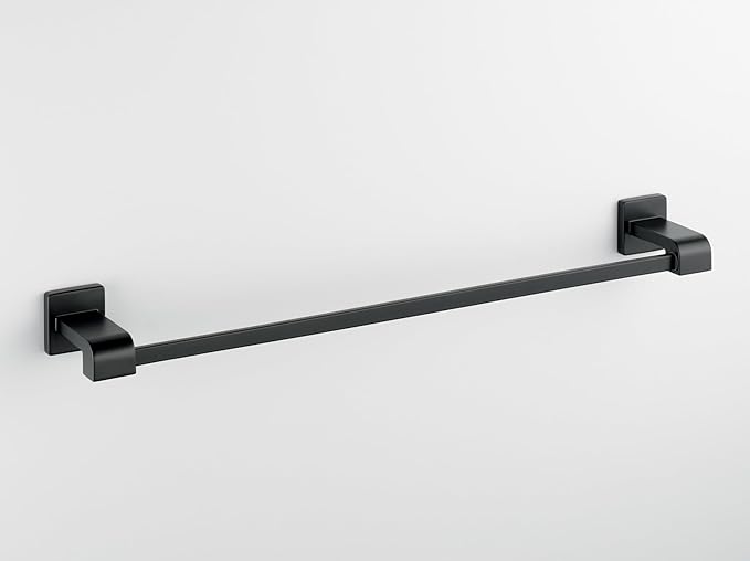 Delta 77524-BL Ara 24-in Wall Mount Towel Bar Bath Hardware Accessory in Matte Black