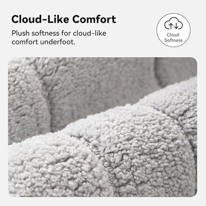 GRANNY SAYS Gray Bathroom Runner Rug 24" x 48", Soft Microfiber Bath Mat