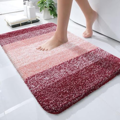 OLANLY Small Bathroom Rugs 24x16, Extra Soft Absorbent Microfiber Bath Rugs
