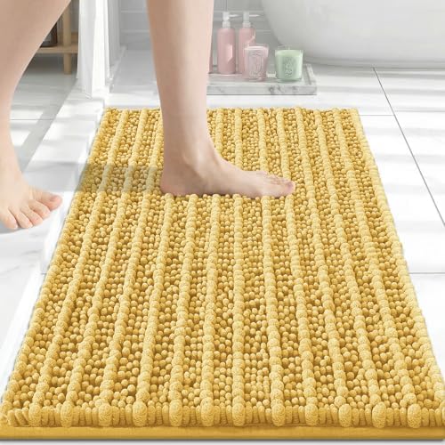 Arotive Bathroom Rugs Mat 30x17, Soft Absorbent Chenille Shaggy Bath Mat