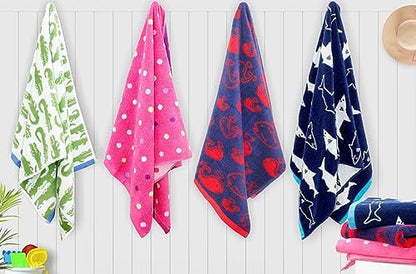 ORIGINAL KIDS 6 Piece Towel Set - 100% Cotton Jacquard Bathroom Towel Set