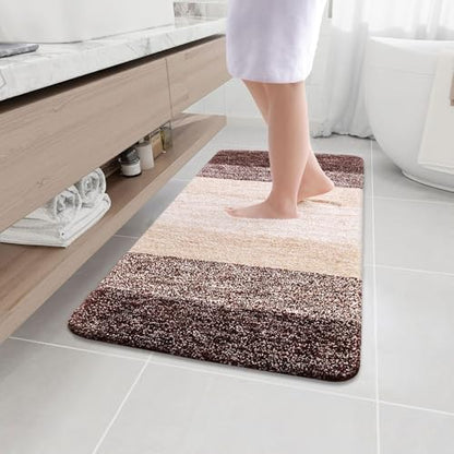 Arotive Microfiber Bathroom Rugs, Shaggy Soft Absorbent Bath Rug, 40x24