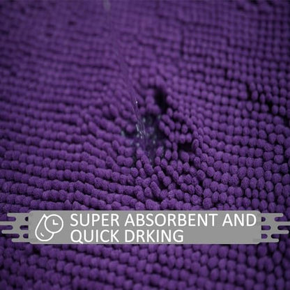 Bathroom Rugs Sets 3 Piece Non Slip,Bath Rugs with PVC Backing Bath Carpet,Bathroom Rug Washable,Absorbent,Plush Carpet Mats,Bath Mats for Bedroom, Kitchen,Tub,Home Decor (Purple)