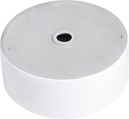 White Bathroom Vessel Sink Ceramic Vanity Art Basin Above Counter | 15"x15" Round Bathroom Sink Porcelain Vessel Vanity Sink