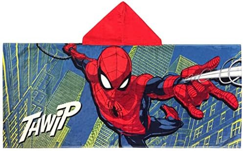 Marvel Spiderman Kids Hooded Towel 22 x 51 In Cotton Poncho for Kids