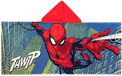 Marvel Spiderman Kids Hooded Towel 22 x 51 In Cotton Poncho for Kids