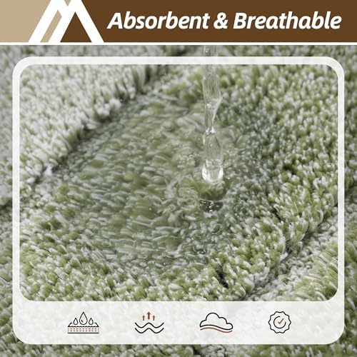 COSY HOMEER Toilet Rugs U-Shaped 24"x20", Ultra Soft Absorbent Bath Mat