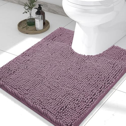 Smiry Toilet Rugs U-Shaped 24x20, Extra Soft Absorbent Contoured Bath Mat