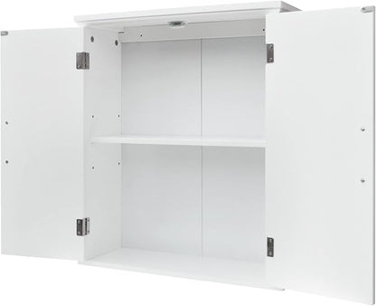 Teamson Home Newport Removable Wall Cabinet with Double Doors- White
