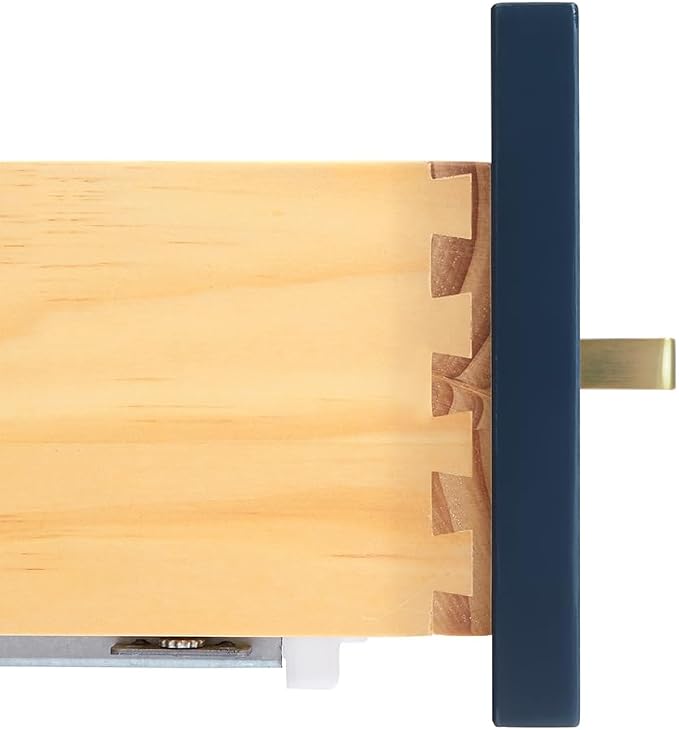 Beckford 48-Inch Bathroom Vanity with Sink — Midnight Blue Single Sink Bathroom Vanity, 1.5" Edge Italian Carrara Marble Top, Solid Wood, 2 Soft-Close Doors, 9 Dovetail Drawers