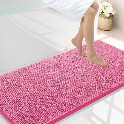 Smiry Bathroom Rugs 44X24, Luxury Chenille Extra Soft Absorbent Bath Mat