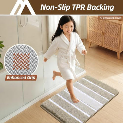 COSY HOMEER Bathroom Rugs 24x17, Ultra Soft Absorbent Bath Mat