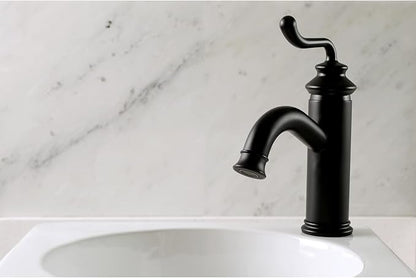 Kingston Brass LS5410RL Royale Bathroom Faucet, Matte Black, 5.88 x 5.06 x 9
