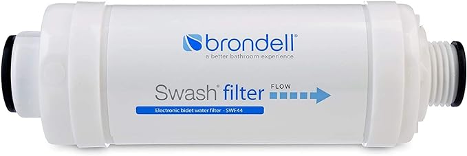 Brondell SE400-EW & SWF44 Bundle - Electric Bidet Toilet Seat for Elongated Seats with Premium Carbon Water Filtration System for Elongated Toilets
